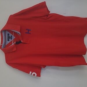 Tommy Hilfiger red PREPPY shirt Monogram H on chest, size XL